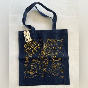NWT Maptote New York City NYC denim tote bag